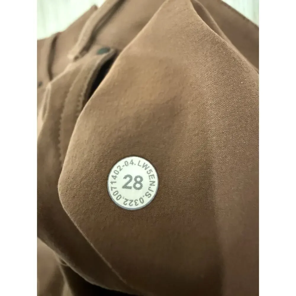 Lululemon City Sleek 5 Pocket Wide Leg High Rise Pant Size 28 Roasted Brown